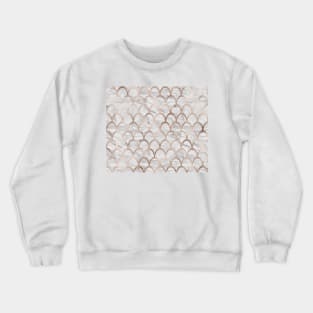 Rose gold mermaid scales - grey marble Crewneck Sweatshirt